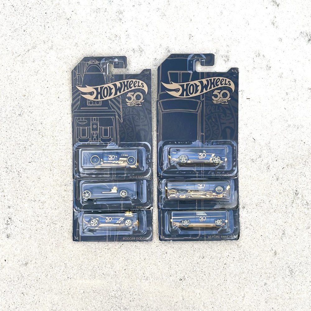 Collectible Mattel hot Wheels 50th Anniversary Set with protective cover